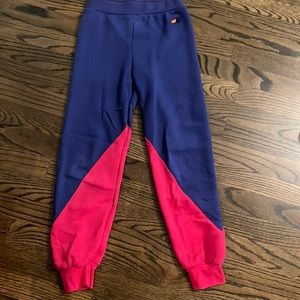 Pink and blue aviator nation sweatpants